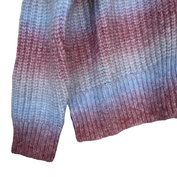 Lucky Brand Womens L Ombré Cardigan in Blue Pink Combo NEW - Picture 6 of 11